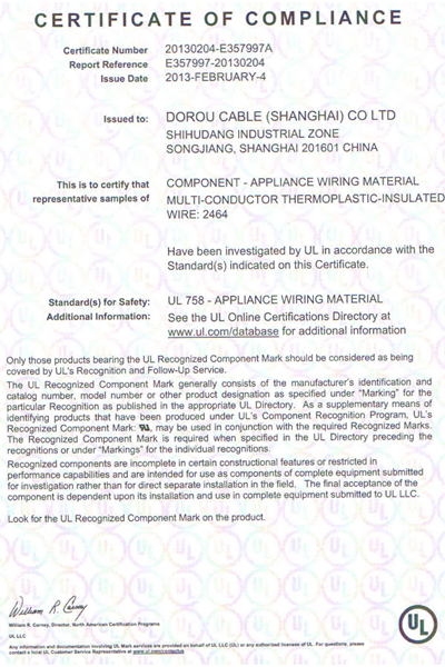 Certificate of Compliance|Certificates|E-mail:sales@dorou.com